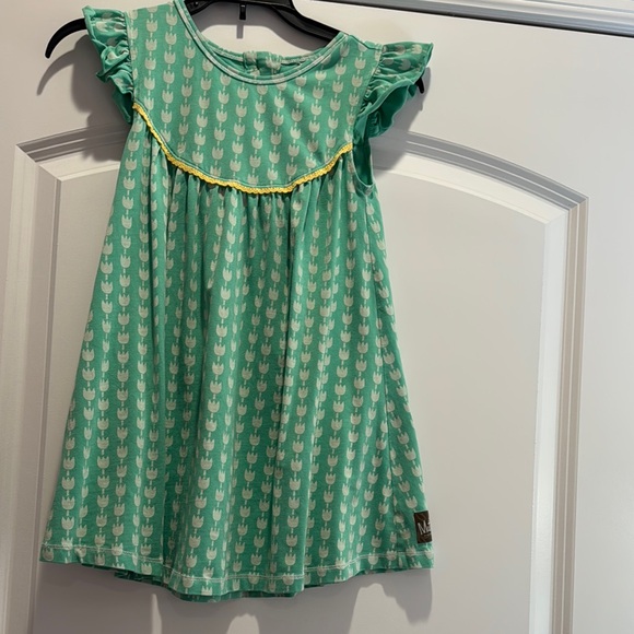Matilda Jane Green Ruffled Sundress with Flutter Sleeves - Picture 1 of 1